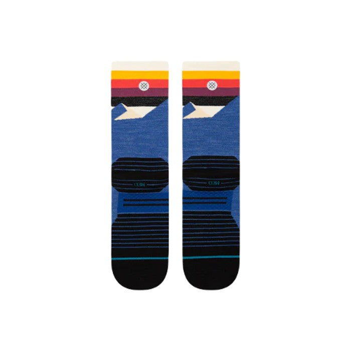 STANCE DIVIDED LINES CREW SOKKEN - BLUE