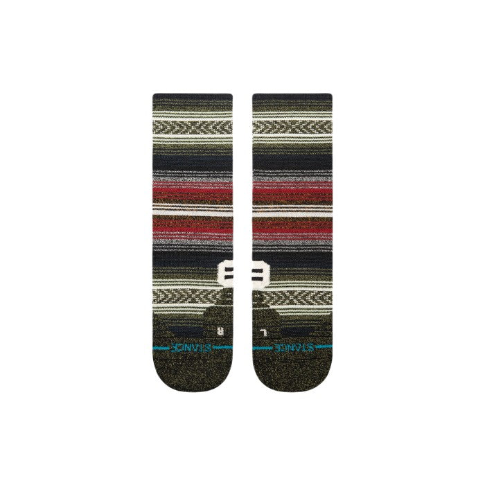 STANCE MID WOOL CREW SOKKEN - BLACK/RED