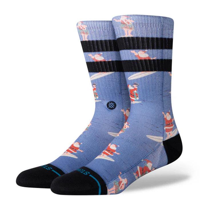 STANCE SURFING SANTA CREW SOKKEN BLUE