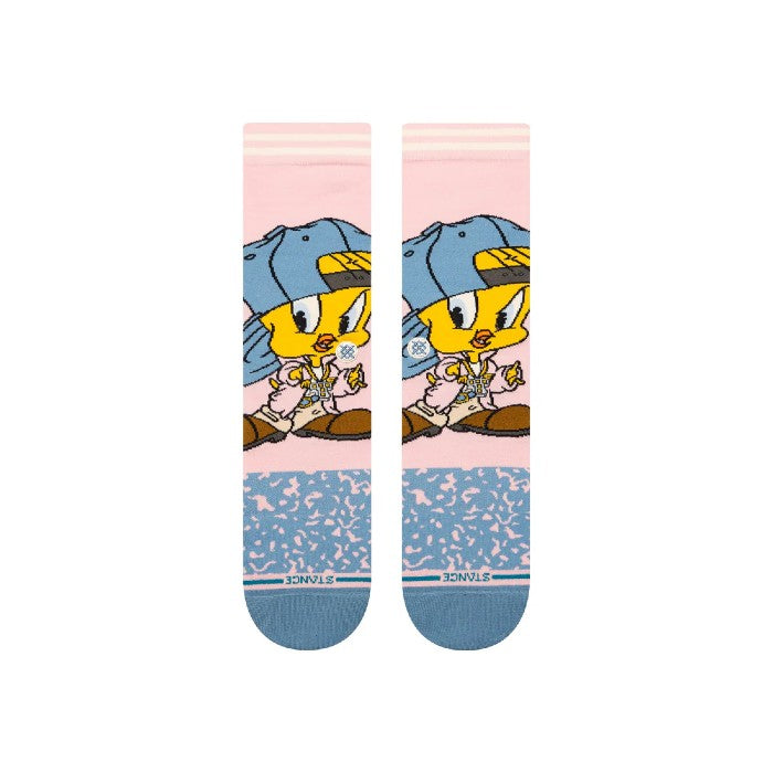 STANCE TWEETY CREW SOKKEN PINK