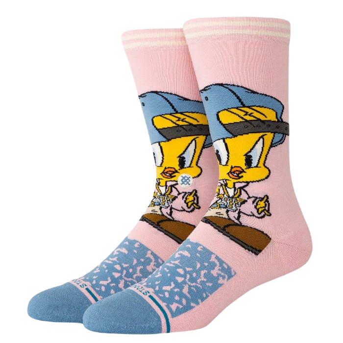 STANCE TWEETY CREW SOKKEN PINK