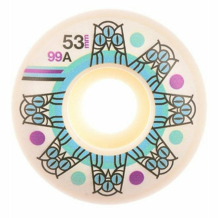 TRICLOPS ROULETTE STANDARD SHAPE 99A SKATEBOARD WIELEN 53 MM - WHITE