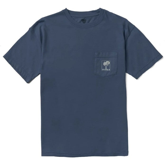 VISSLA TROPICAL THRILLS PREMIUM ORGANIC PKT T-SHIRT NAVY