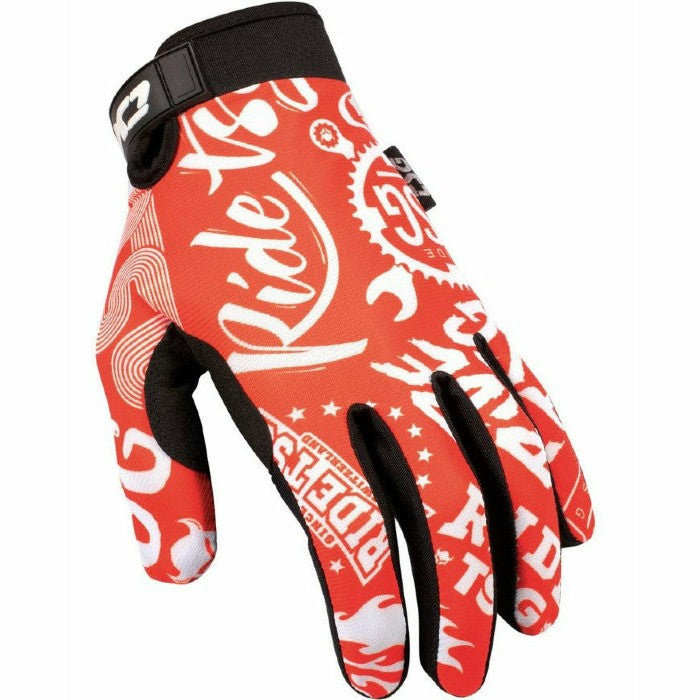 TSG DW CYCLING GLOVES - RED STICKY