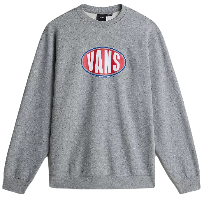 VANS SPRAY ON LOOSE CREW SWEATER - CEMENT HEATHER