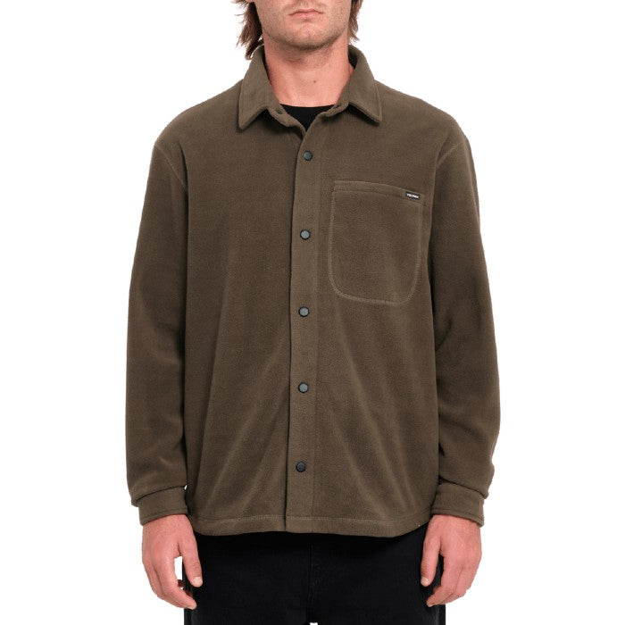 VOLCOM BOWERED LIGHT LONG SLEEVE OVERSHIRT WREN