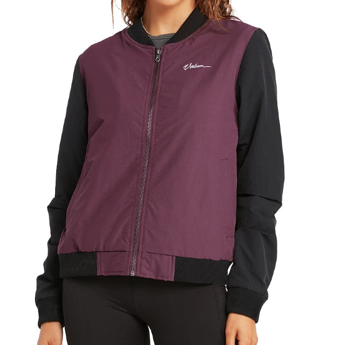 VOLCOM COCO HO TRACK JACKET - EGGPLANT