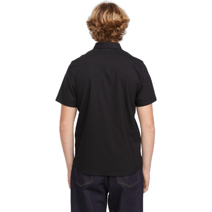 VOLCOM EVERETT OXFORD SHORT SLEEVE OVERHEMD NEW BLACK