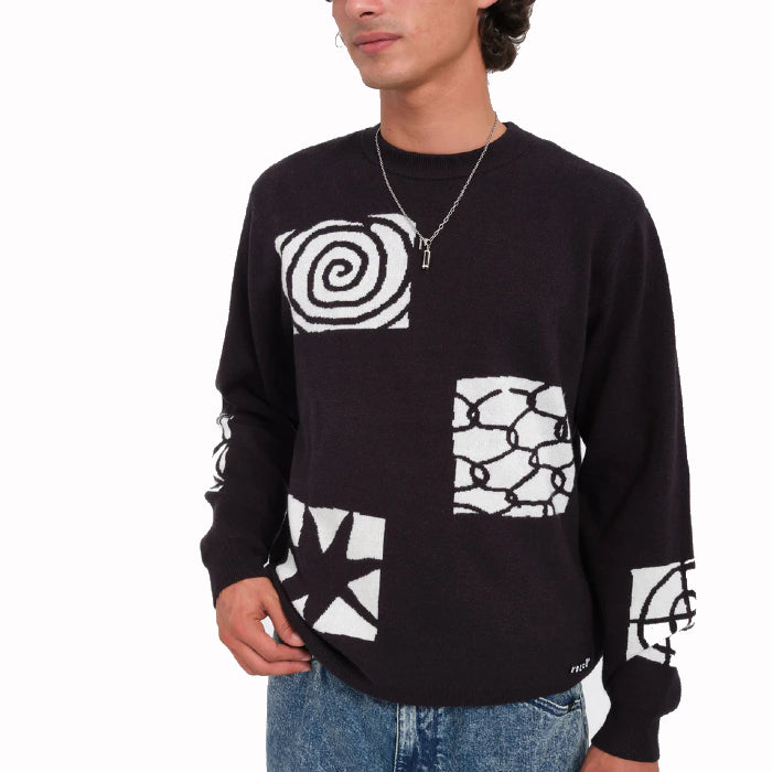 VOLCOM FA MEN KEUTCHI SWEATER BLACK