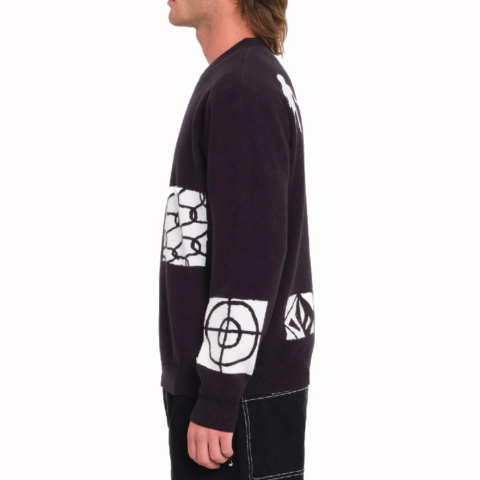 VOLCOM FA MEN KEUTCHI SWEATER BLACK