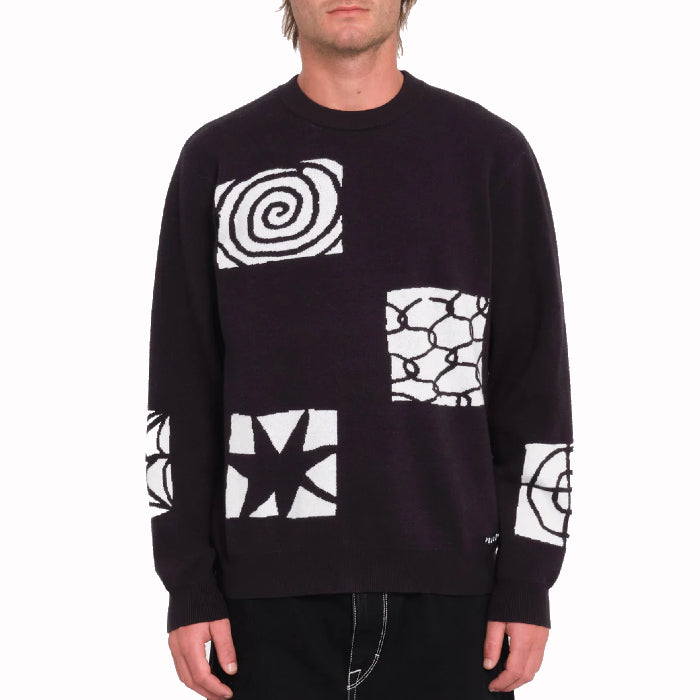 VOLCOM FA MEN KEUTCHI SWEATER BLACK