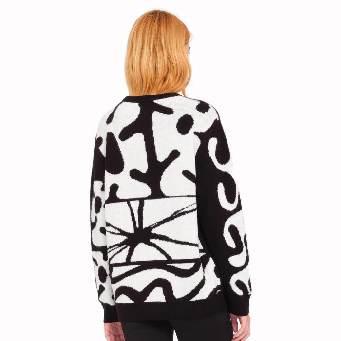 VOLCOM FA ZEPHYR SWEATER BLACK WHITE