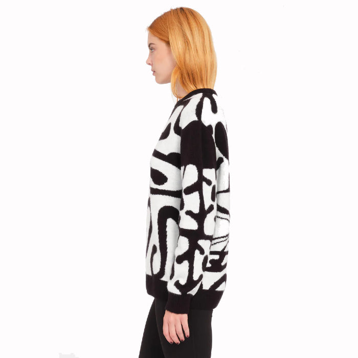 VOLCOM FA ZEPHYR SWEATER BLACK WHITE