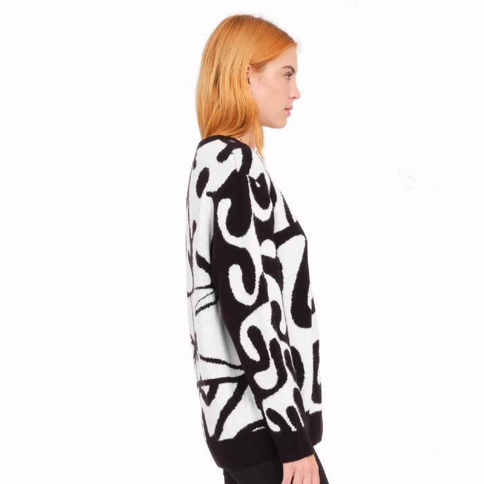 VOLCOM FA ZEPHYR SWEATER BLACK WHITE