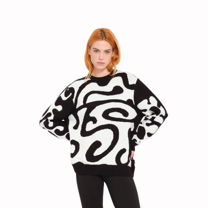 VOLCOM FA ZEPHYR SWEATER BLACK WHITE