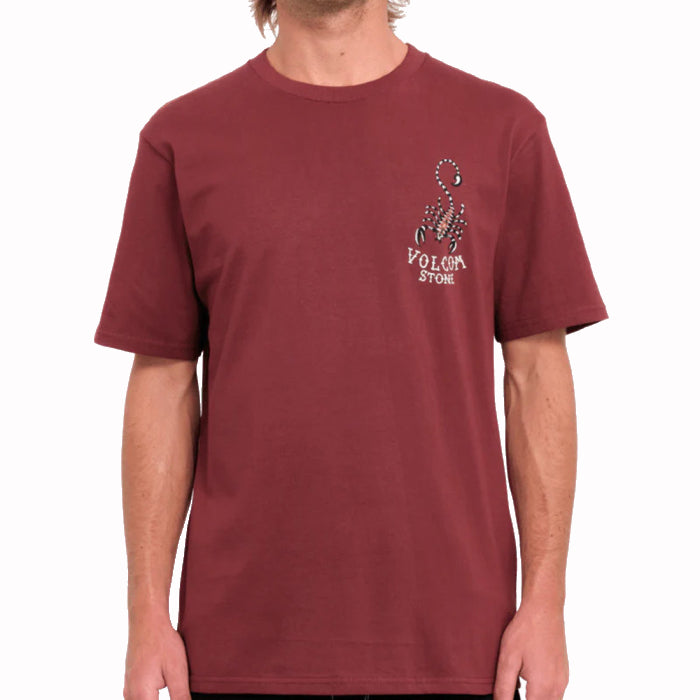 VOLCOM LINTELL CLASSIC SHORT SLEEVE T-SHIRT MERLOT