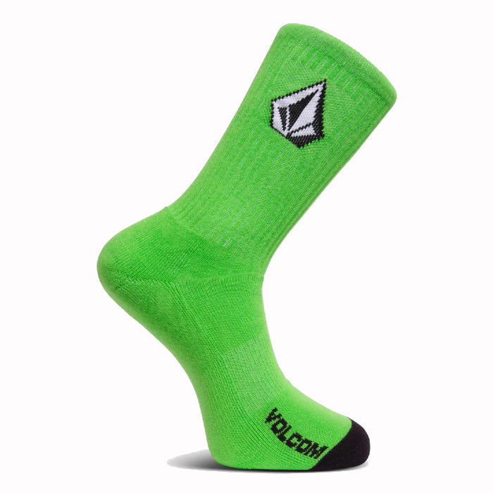 VOLCOM MEN FULL STONE 3 PACK SOKKEN ELECTRIC GREEN