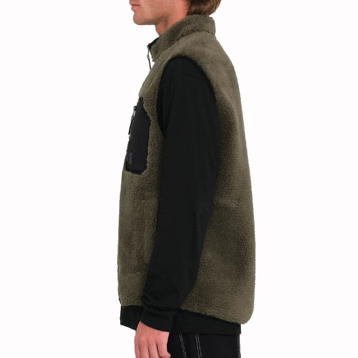 VOLCOM MUZZER FUZZAR VEST WINTERMOSS