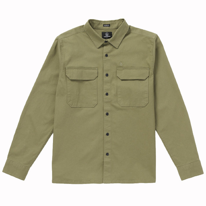 VOLCOM SERVICESTONE WORKSHIRT LONG SLEEVE T-SHIRT THYME GREEN