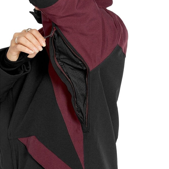 VOLCOM SHELTER 3D STRETCH WINTERSPORTJAS BURGUNDY