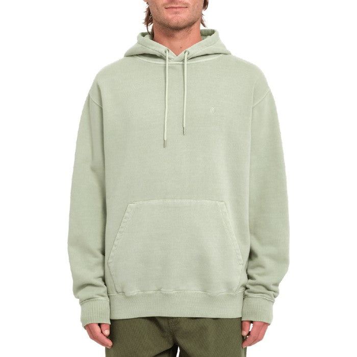 VOLCOM SINGLE STONE PW PULL OVER HOODIE GREEN TEA