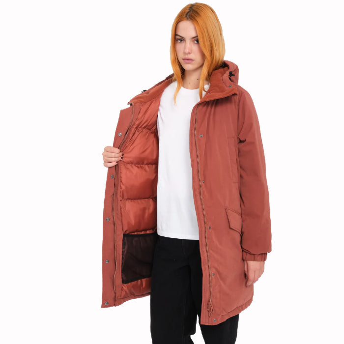 VOLCOM SLEEPI PUFF UP PARKA WINTERJAS CHESTNUT BROWN