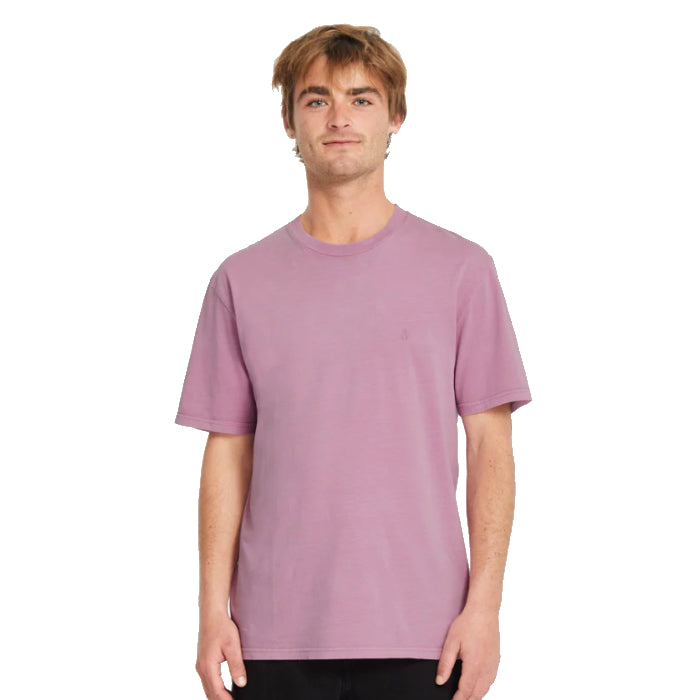 VOLCOM SOLID STONE SHORT SLEEVE T-SHIRT STEEL PURPLE