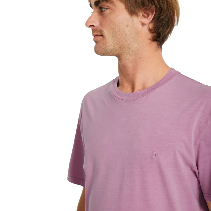 VOLCOM SOLID STONE SHORT SLEEVE T-SHIRT STEEL PURPLE