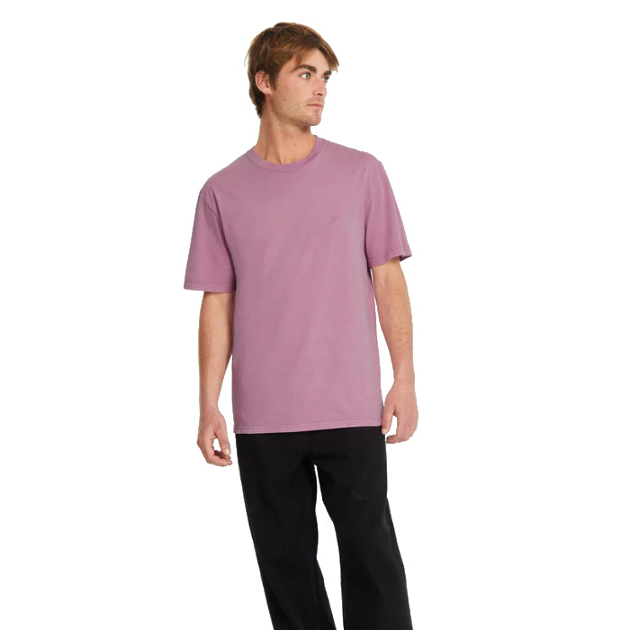 VOLCOM SOLID STONE SHORT SLEEVE T-SHIRT STEEL PURPLE