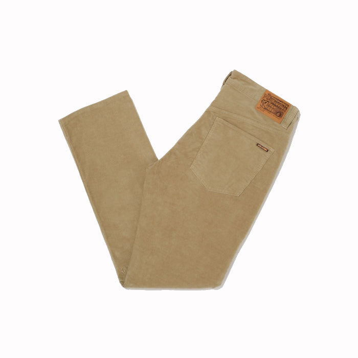 VOLCOM SOLVER 5 POCKET CORDUROY LANGE BROEK KHAKI