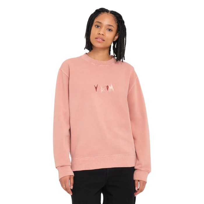 VOLCOM SPIKSTONE CREW SWEATER MAUVE ROSE