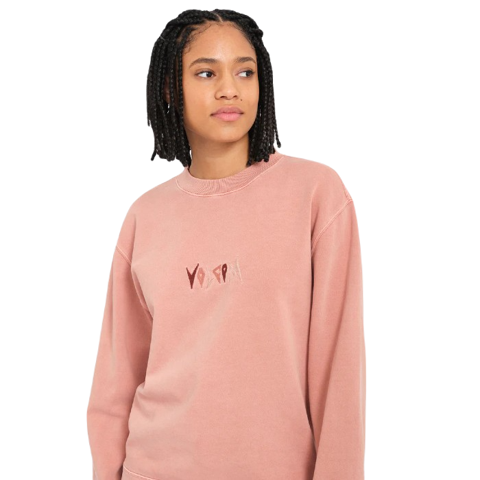 VOLCOM SPIKSTONE CREW SWEATER MAUVE ROSE