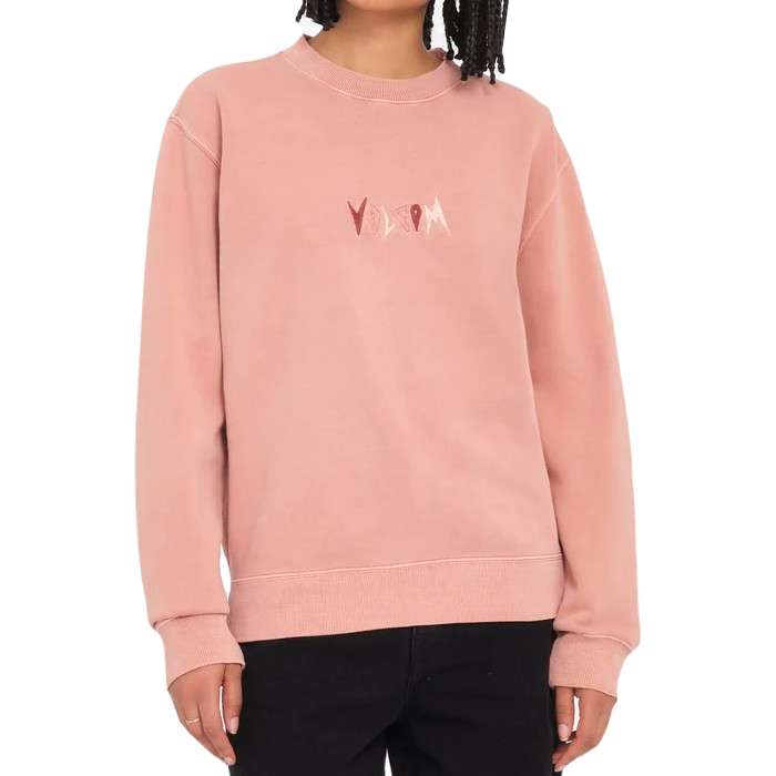 VOLCOM SPIKSTONE CREW SWEATER MAUVE ROSE