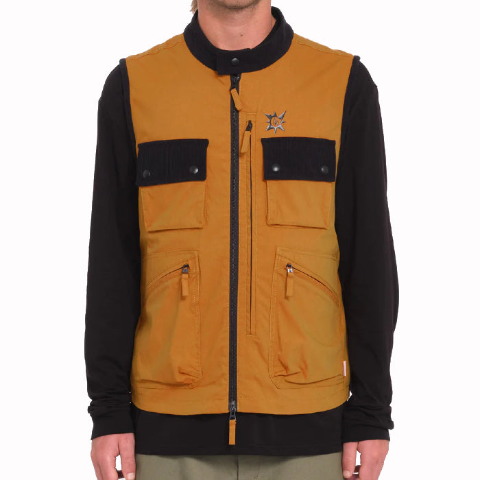 VOLCOM TOKYO TRUE BRYAN IGUCHI TDS VEST CHESTNUT BROWN