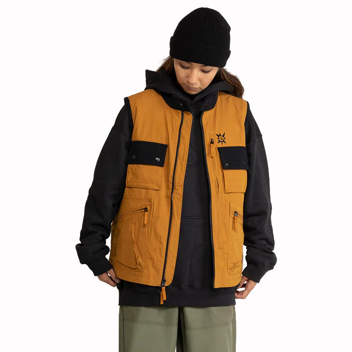 VOLCOM TOKYO TRUE BRYAN IGUCHI TDS VEST CHESTNUT BROWN