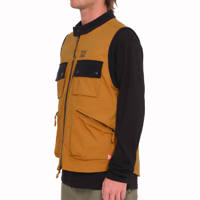 VOLCOM TOKYO TRUE BRYAN IGUCHI TDS VEST CHESTNUT BROWN