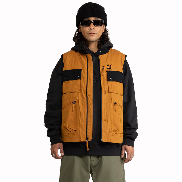 VOLCOM TOKYO TRUE BRYAN IGUCHI TDS VEST CHESTNUT BROWN