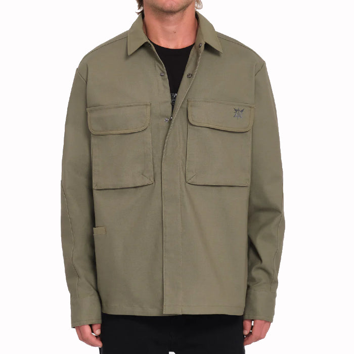 VOLCOM TT B IGUCHI WORK SHIRT OVERHEMD WINTERMOSS