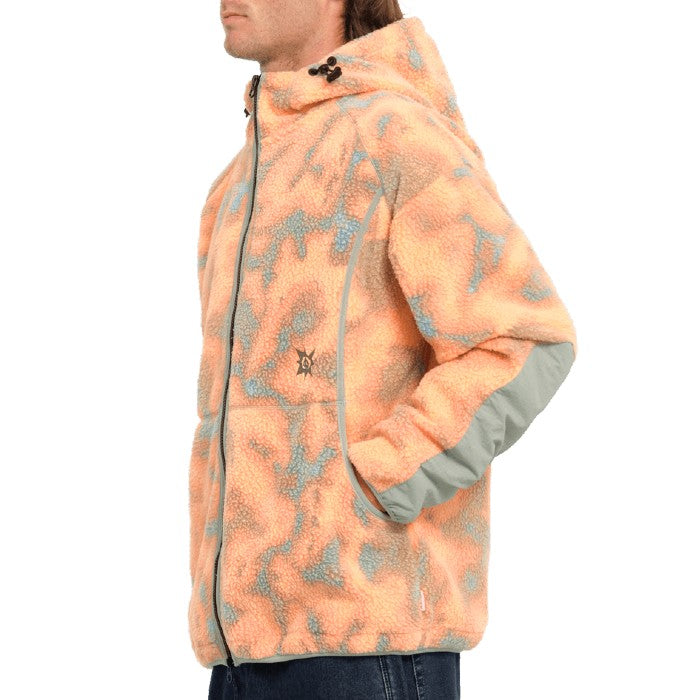 VOLCOM TT B IGUCHI ZIP FLEECE VEST TIGERLILY