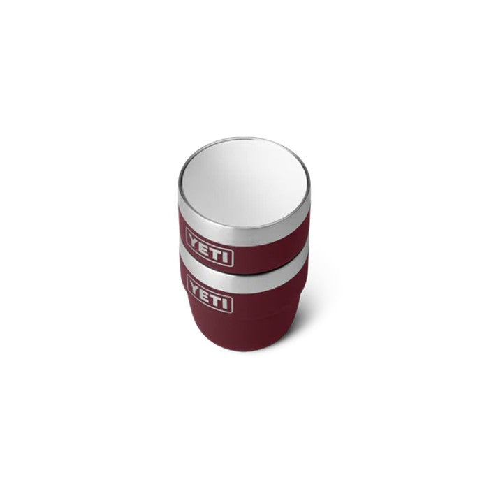 YETI RAMBLER® STAPELBARE DUBBELWANDIGE BEKER 4 OZ 118 ML (TWEE STUKS) - WILD VINE RED