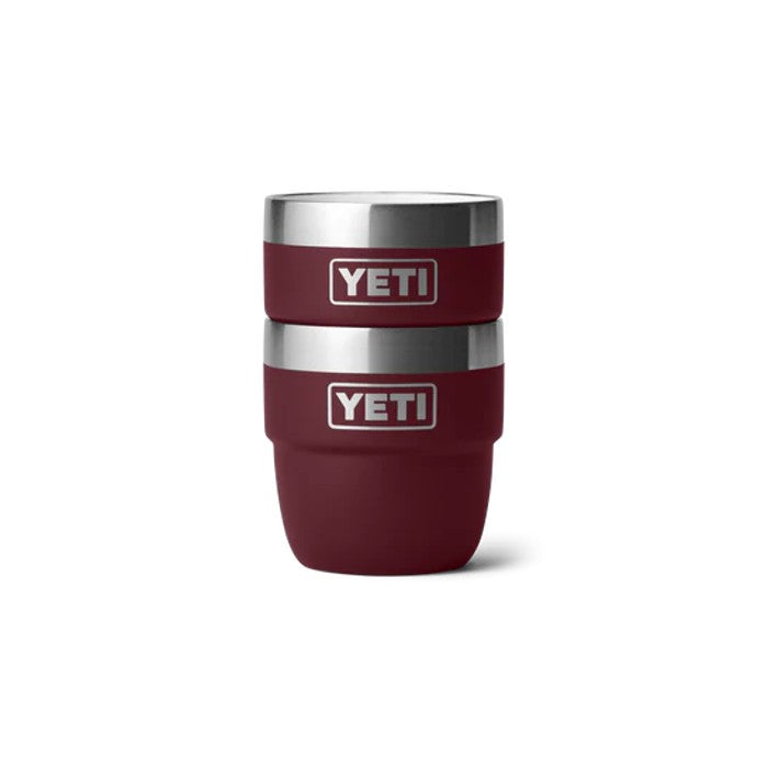 YETI RAMBLER® STAPELBARE DUBBELWANDIGE BEKER 4 OZ 118 ML (TWEE STUKS) - WILD VINE RED