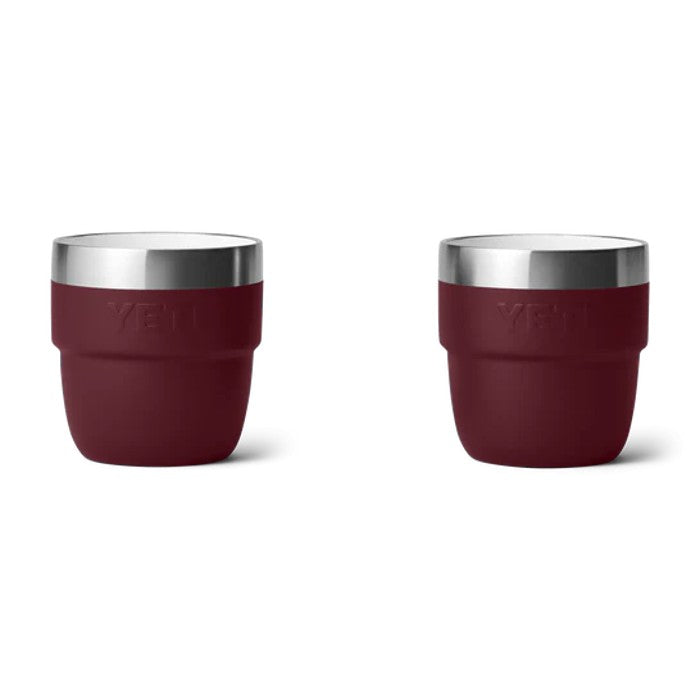 YETI RAMBLER® STAPELBARE DUBBELWANDIGE BEKER 4 OZ 118 ML (TWEE STUKS) - WILD VINE RED