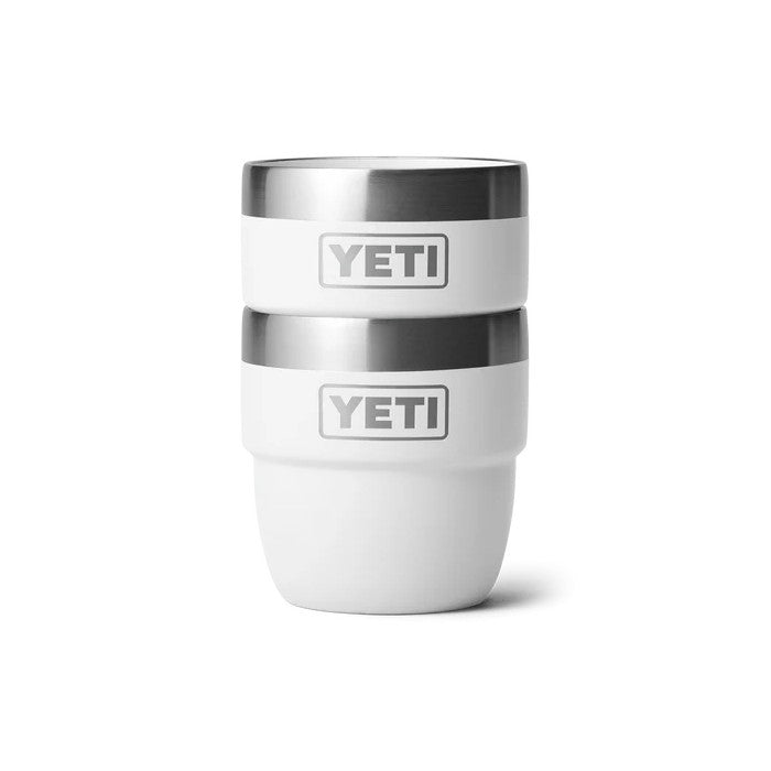 YETI RAMBLER® STAPELBARE DUBBELWANDIGE BEKER 4 OZ 118 ML (TWEE STUKS) - WHITE