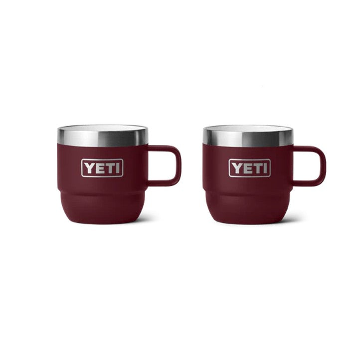 YETI RAMBLER® STAPELBARE DUBBELWANDIGE MOKKEN/BEKERS 6 OZ 177 ML (TWEE STUKS) - WILD VINE RED