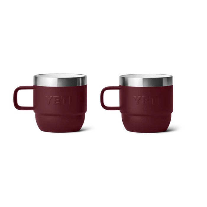 YETI RAMBLER® STAPELBARE DUBBELWANDIGE MOKKEN/BEKERS 6 OZ 177 ML (TWEE STUKS) - WILD VINE RED