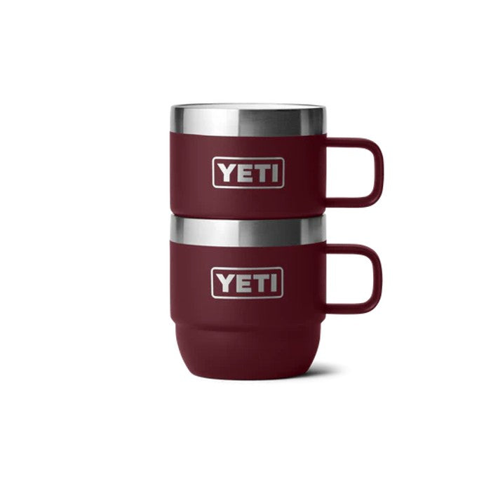 YETI RAMBLER® STAPELBARE DUBBELWANDIGE MOKKEN/BEKERS 6 OZ 177 ML (TWEE STUKS) - WILD VINE RED