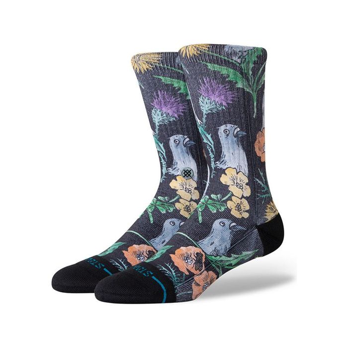 STANCE JUST FLOCKED SOKKEN - BLACK