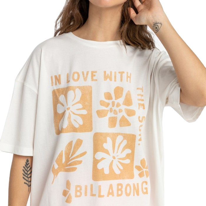 BILLABONG IN LOVE WITH THE SUN T-SHIRT - SALT CRYSTAL