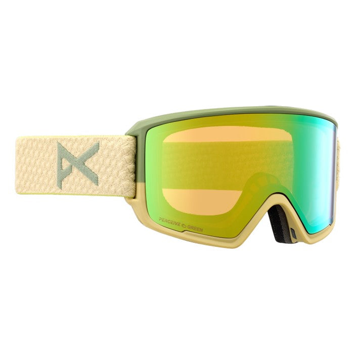 ANON M3 WINTERSPORT GOGGLES + BONUS LENS + MFI® FACE MASK - MUSHROOM/PERCEIVE VARIABLE GREEN/PERCEIVE CLOUDY PINK