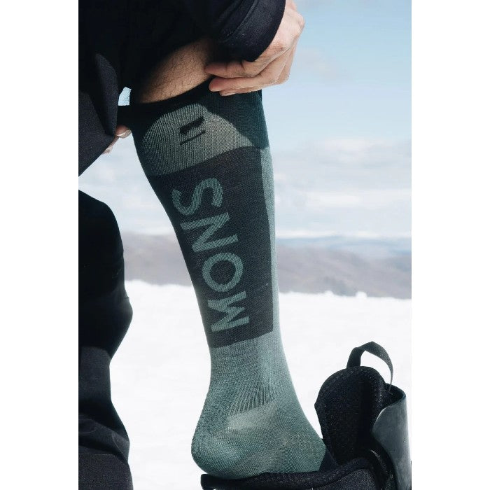 MONS ROYALE ATLAS MERINO WINTERSPORTSOCKEN – BURNT SAGE